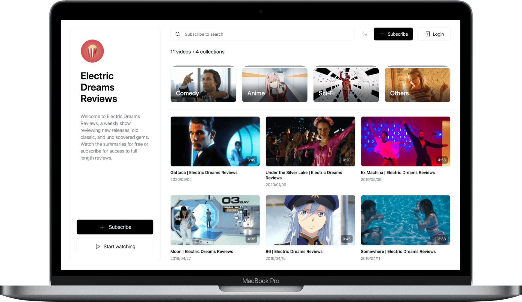muse.ai next-gen video hosting on two devices